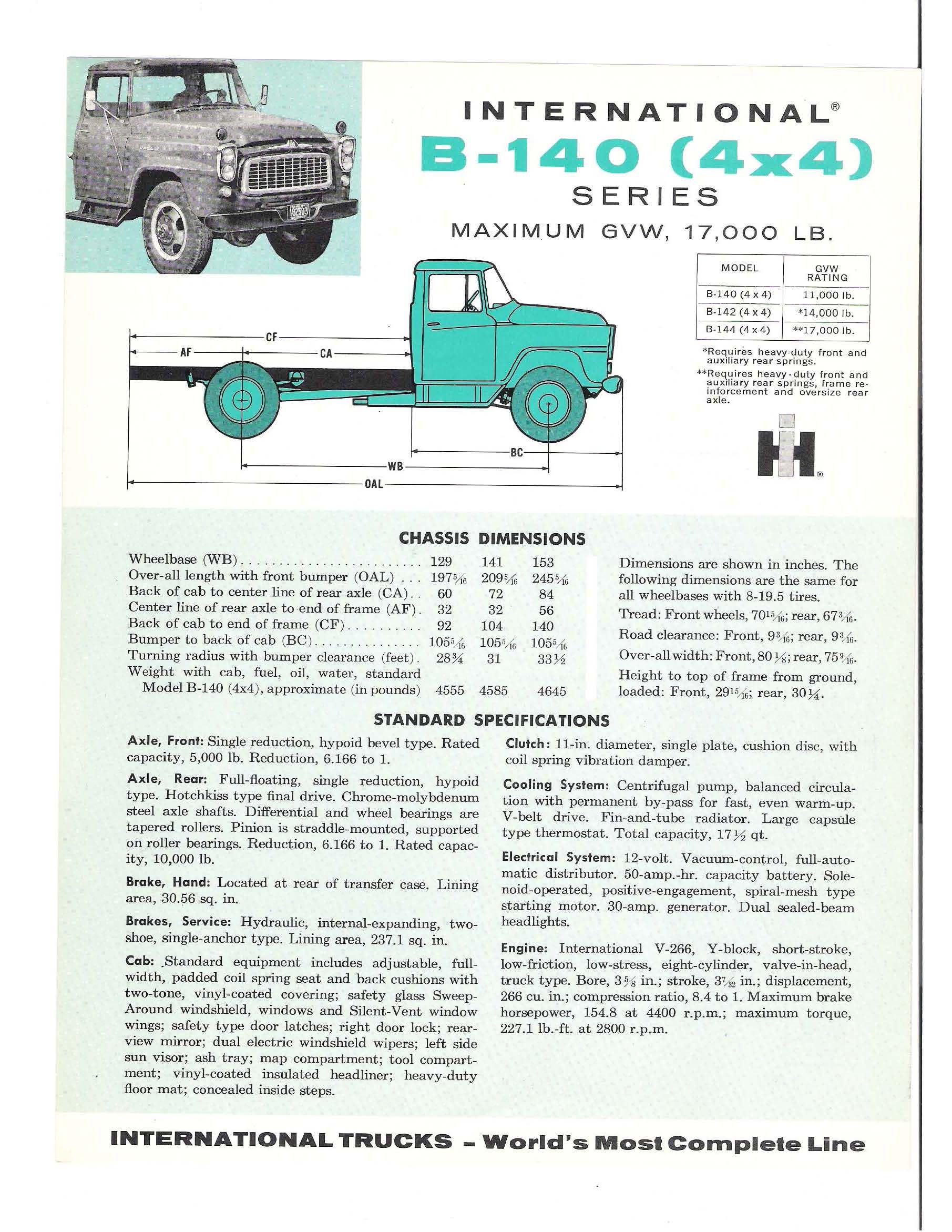 1959 International B-140 4X4 Series Brochure Page 2
